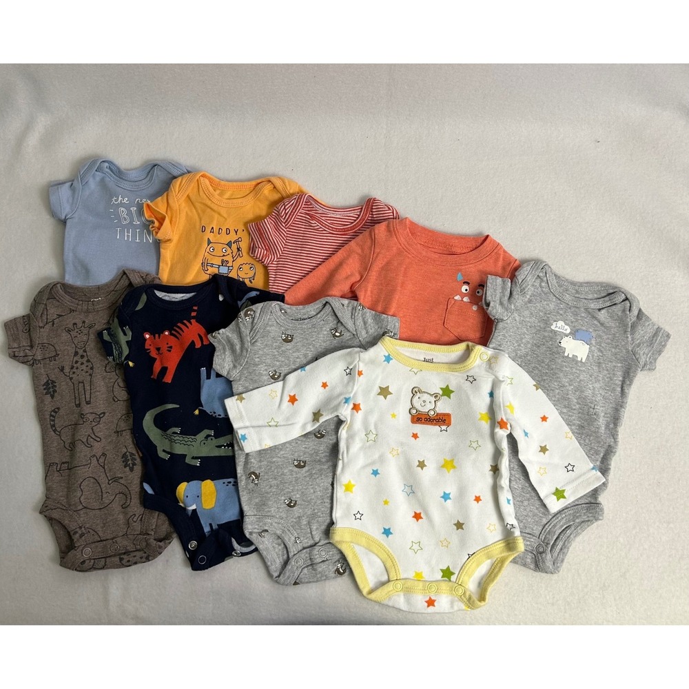 Animal Star‎ Graphic Carter's Kids NB Multicolor 9pc Bodysuit Bundle Set
